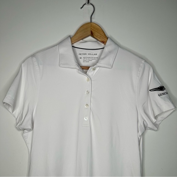 Peter Millar Genesis Embroidered UPF 50+ Moisture Wicking Polo Shirt Medium - Picture 2 of 6